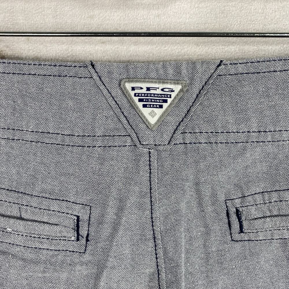 Columbia PFG Shorts Sz 8 Gray Blue Solar Fade Short 4" PFG Omni-Shade UPF 30 - Picture 8 of 10
